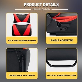 Marada Racing Flight Game Mount With Red Seat Compatible For Thrustmaster A10C