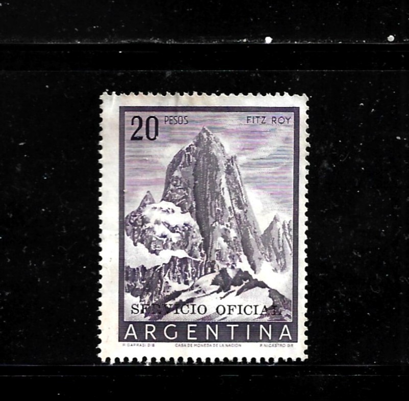 Argentina Stamp Scott # O105a-20p-Mint/NH-1955-61-Overprinted Official