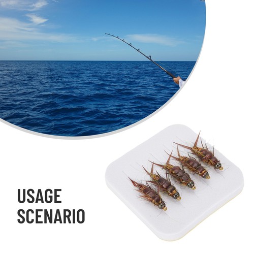 Bass For Trout Steelhead Catch Them All with 5pcs Fly Fishing Hook Nymph Lure - Picture 11 of 24