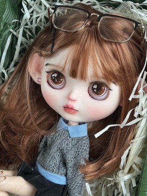Blythe Handmade Custom Doll Outfits Brown/Red Hair Girl YMY24 1/6 Doll BJD Gift