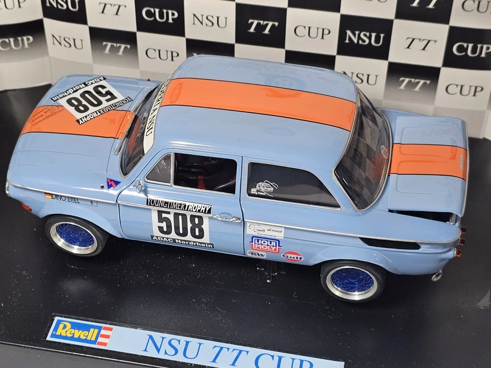 Revell 1:18 NSU TT CUP #508 Gulf RALLY RIDE Limited Edition 2500 Pcs Worldwide - Image 3 of 4