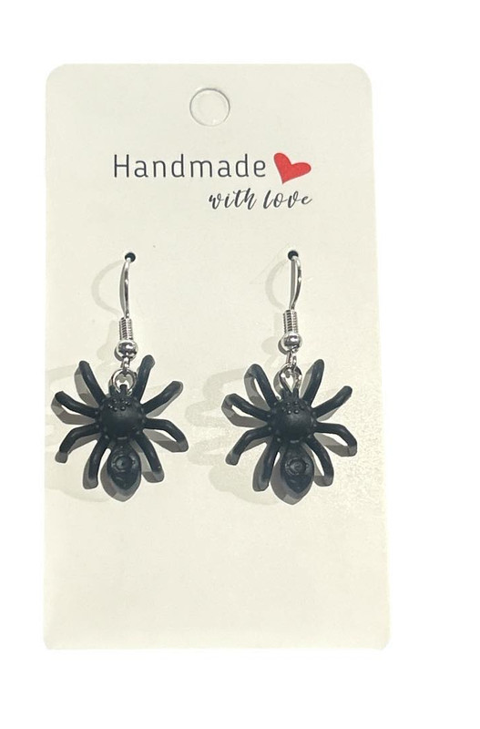 Halloween Spider Dangle Earrings Handmade with LEGO® Bricks Parts