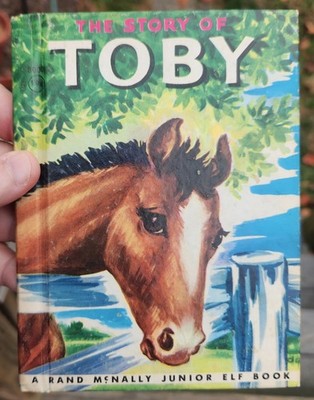 1950 JUNIOR JR ELF BOOK~THE STORY OF TOBY~8000~VG+~VINTAGE CHILDREN HORSES