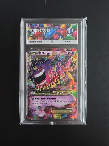 ACE 1 POKÉMON TCG 2014 M GENGAR EX 35/119 PHANTOM FORCES FULL ART HOLO Low Pop