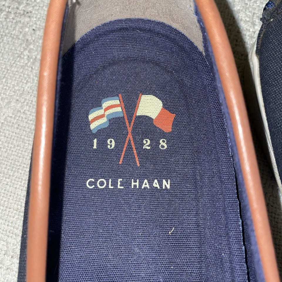Zapatos de barco Cole Haan para hombre talla 11,5 M azul lona aire libre atletismo activo Foto 2 de 4