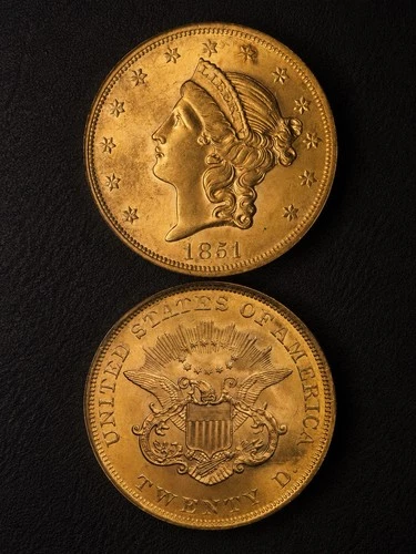 1851-P Liberty Double Eagle — photo from the most recent tracked eBay sale