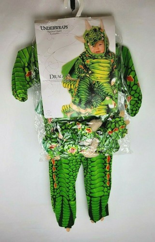 Disfraz de Dragón Dinosaurio Niño Alado Verde Edades 2-4 Grande Halloween Vestir - Imagen 2 de 8