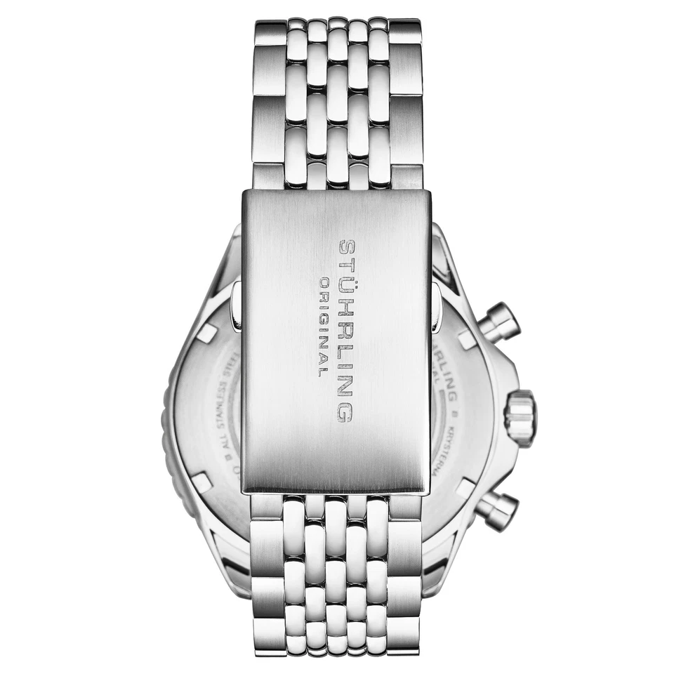 Stuhrling Japanese Chronograph RaceWay 1010 44mm Stainless Steel Quartz Watch - image 2 of 2