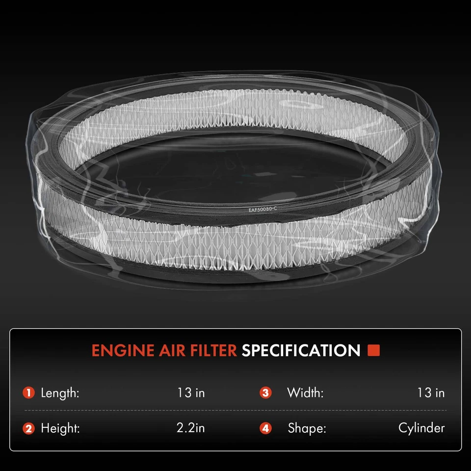 2x Filtro de aire del motor para Ford Mustang Custom 500 LTD Torino Ranchero Mercury AC Foto 2 de 4