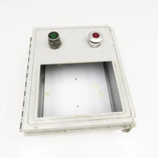 Hoffman A12106CHQRFG 12" x 10" x 6" Plastic Electrical Enclosure W/ Backplate