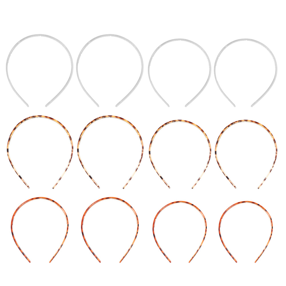 12 Pcs Plastic Headband Embellished Headbands Teeth Comb Miss Woman eBay