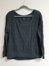 American Eagle Outfitters Lace Lightweight Sweatshirt Women's M - Charcoal Grey