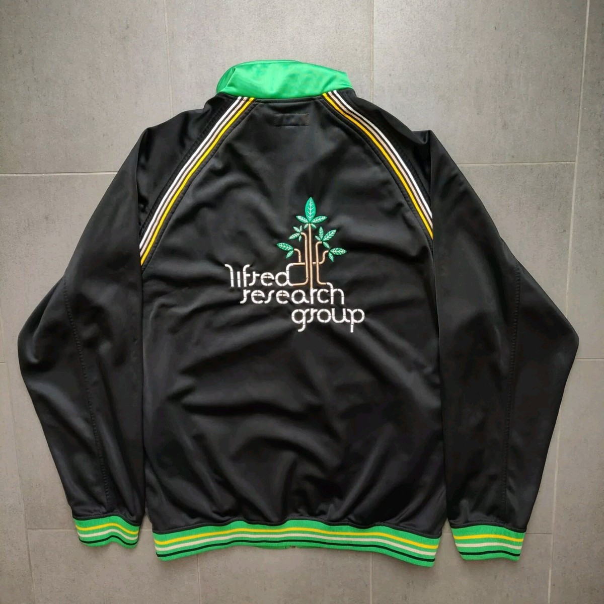 Vintage Y2K LRG Lifted Research Group Satin Black Track Jacket