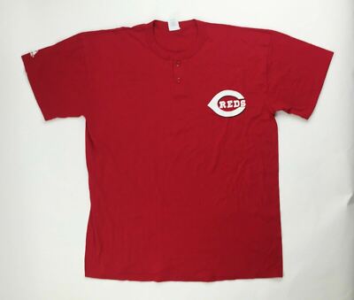 Majestic MLB Cincinnati Reds Evolution Tee Cool Base SS Shirt Men's Small Red 