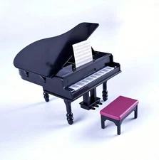 Dollhouse Miniature Furniture Mini Grand Piano music Soll House Accessories