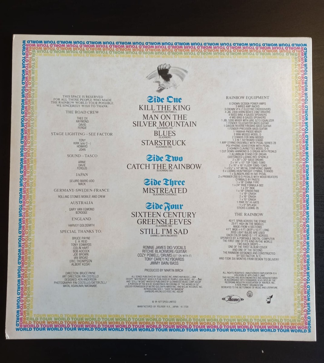 RAINBOW On Stage 1977 2LP's JAPAN OBI COMPLETE Whitesnake DEEP