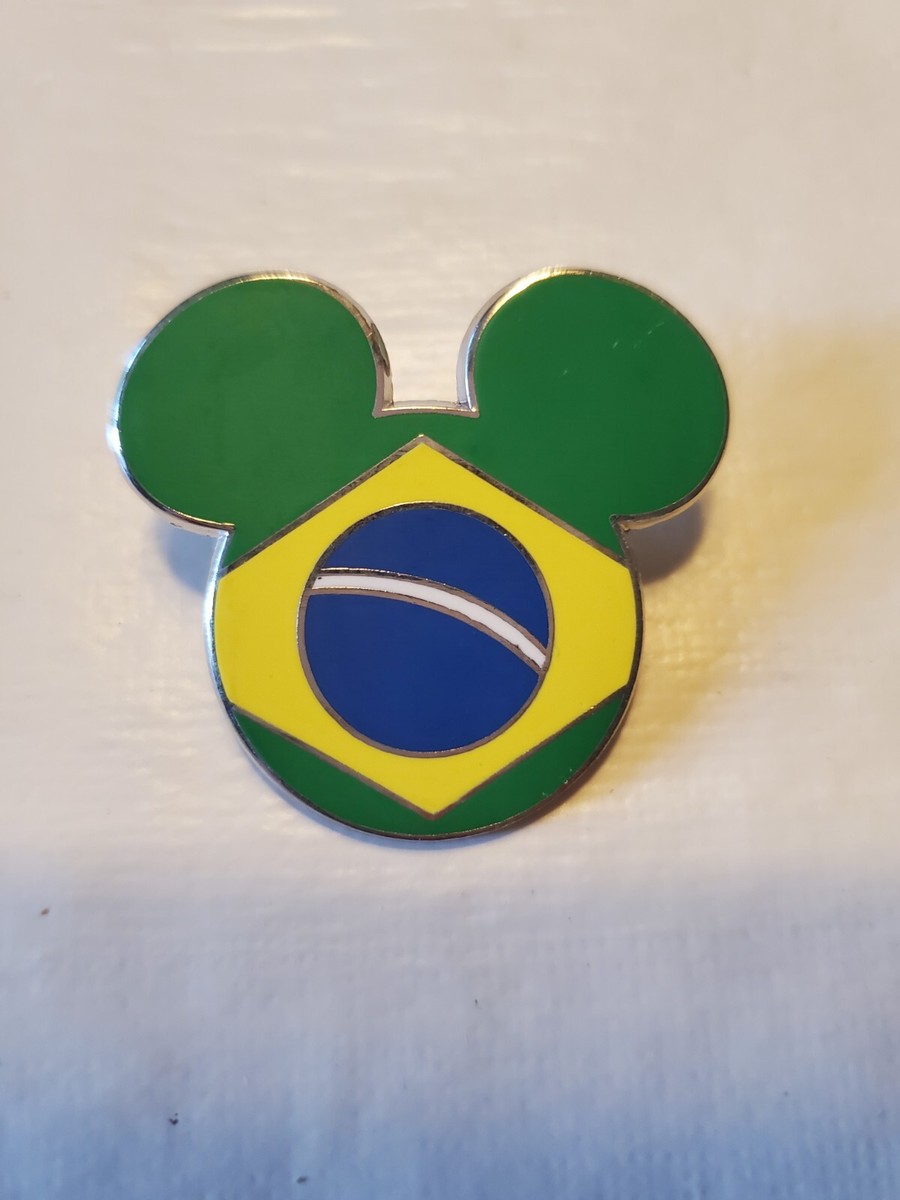 Disney Epcot World Showcase Mickey Head Ears Brazil Pin