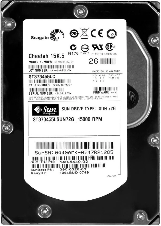 Disco Rigido Sun ST373455LSUN72G 540-6449-02 73GB 15000U/Min SCSI U320 3.5'' - Immagine 3 di 3