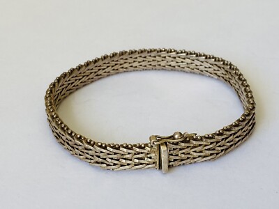 Vintage Sterling Silver Taxco Mexico MV-43 Chevron Link