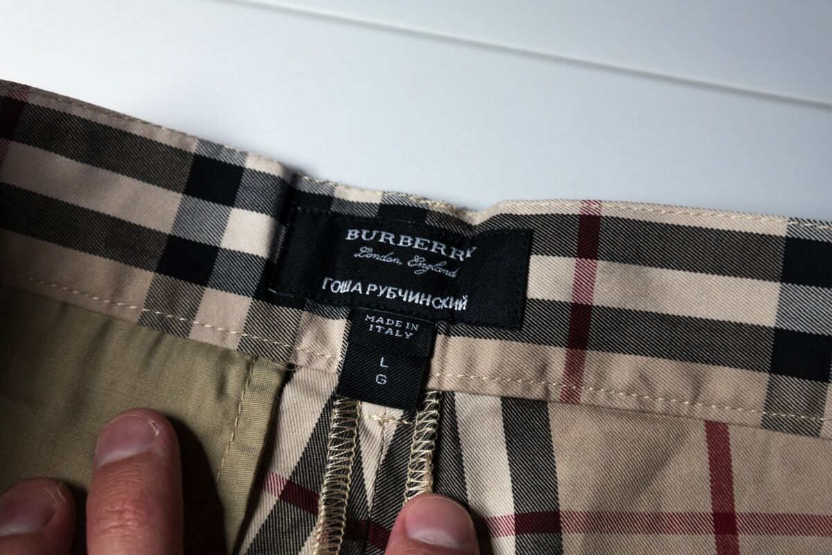 Burberry x Gosha Rubchinskiy Rare men nova check shorts Burberry x Gosha Rubchinskiy Rare men nova check shorts