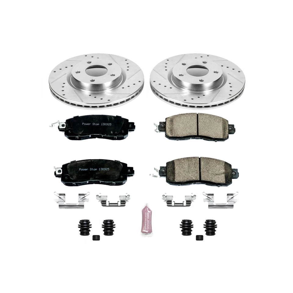 Kit de disco y pastillas de freno delanteras Powerstop K6494 para Nissan Altima 2014-2022 sedán Foto 3 de 3
