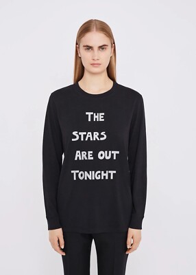 Brandneu mit Etikett NEU Bella Freud The Stars Are Out Tonight Langarm-T-Shirt Größe Small