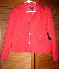 Rqt Red Quilted Jacket Size Small New With Tag
