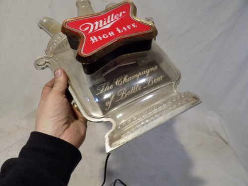 60er Jahre MILLER CHAMPAGNER AUS BIER BELEUCHTET BAR EIMER SCHILD VINTAGE HIGH LIFE NOS? - Bild 7 von 12