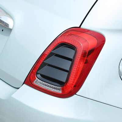 ABS Gloss black Tail light center OVerlay Louvres Fits Fiat 500
