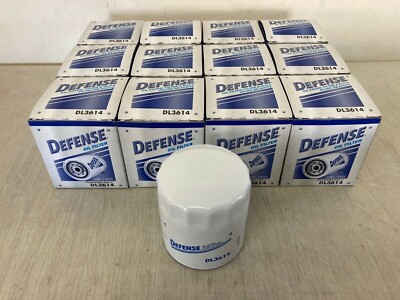 TWELVE(12) Defense DL3614 Oil Filter CASE fits PH3614 PH2835 L10241 51348 MO241