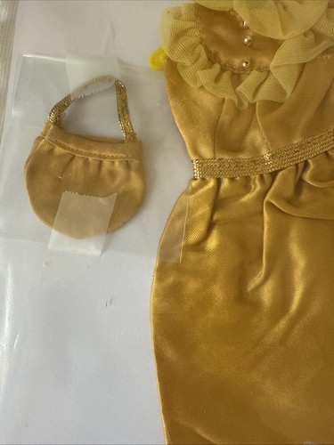 VINTAGE 1972 BARBIE GOLDEN GLITTER #3340 OUTFIT COMPLETE Bag Shoes Dress - Picture 2 of 6