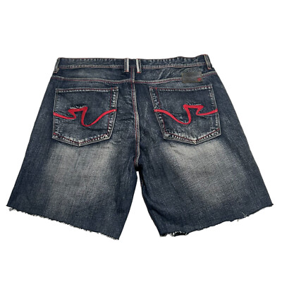 Vintage Pepe Baggy Jean Shorts Mens Size 40 Rowan Loose Fit Blue Y2K Skater