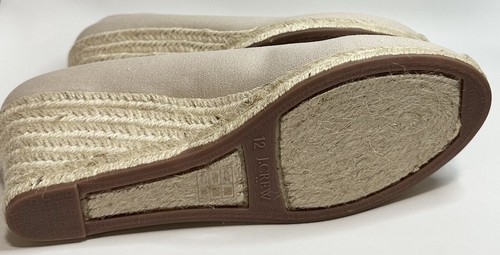 J.Crew Factory Shoes Women's Size 12 Canvas Espadrille Flax Beige - Picture 10 of 11