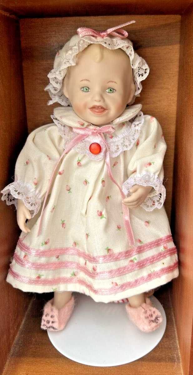 Ashton Drake Picture Perfect Porcelain Baby Dolls in Wooden