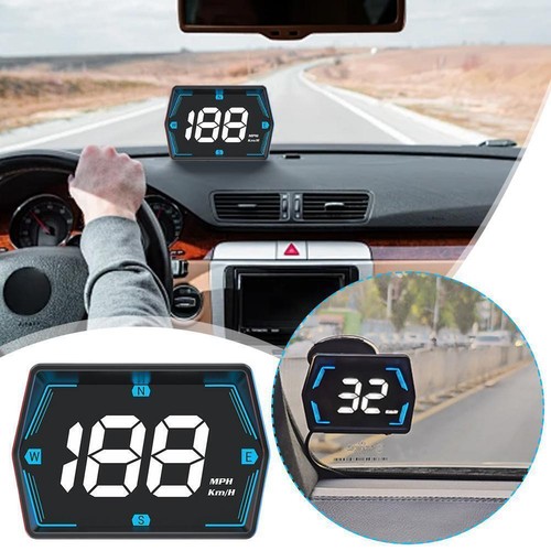 Digital Car HUD GPS Speedometer Head Up Display MPH Alarm Overspeed D6C3 W0A3 - Picture 4 of 23