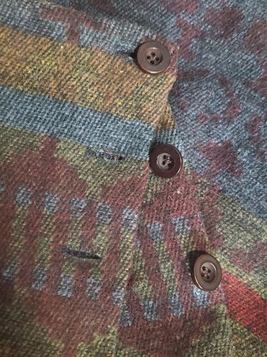 Tracy Evans Wool Blend Skirt Size 10 Long Wrap Southwestern Print Buttons Y2K - Picture 7 of 10