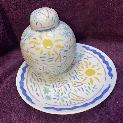 China Trader Plate And Pitcher