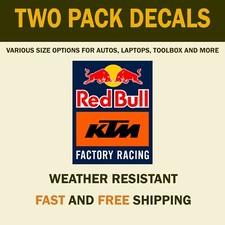 Motogp Red Bull Ktm Factory Racing Decal Stickers 2 Pack Red Bull Racing Decals