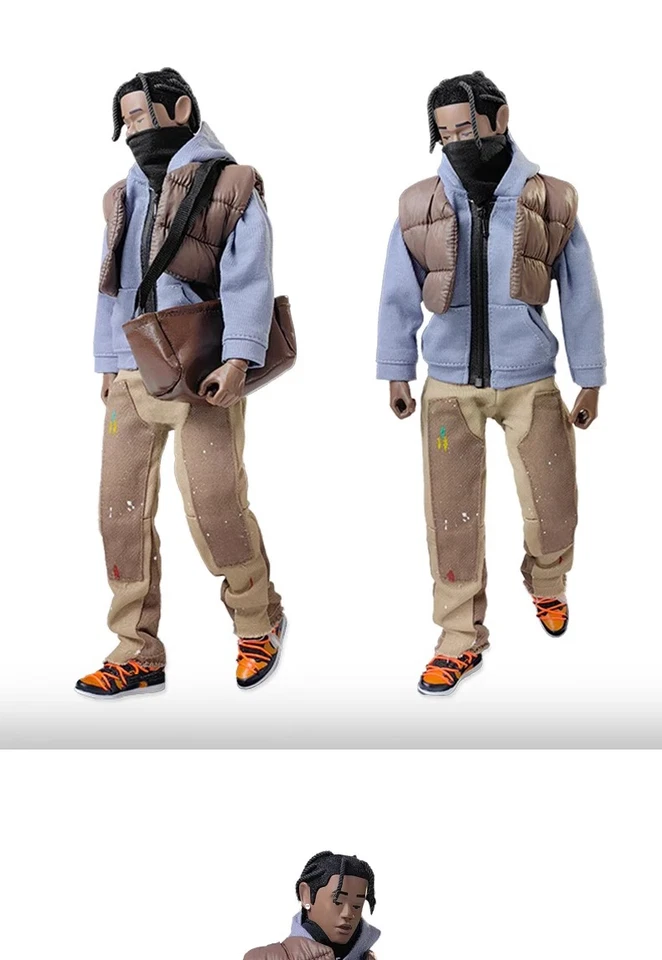 Cactus Jack Travis Scott Rapper 1/6 12 Inch Action Figure Hype Outfit Set - Image 4 of 4