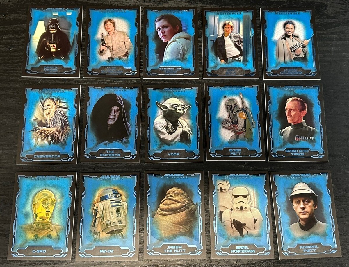 2016 TOPPS STAR WARS MASTERWORK BLUE METALLIC - COMPLETE SET W