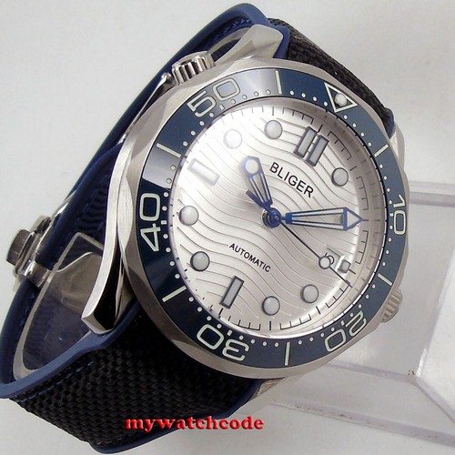 41mm Bliger White Dial Sapphire Crystal Ceramic Bezel NH35A Automatic Mens Watch - Picture 5 of 7