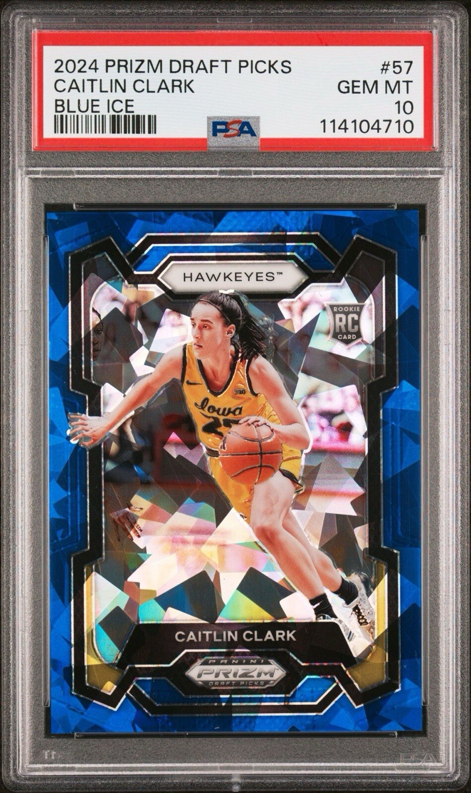 2024 Prizm Draft Picks🔥Caitlin Clark🔥#57 Blue Ice Prizm 2/99 (RC) 🔥PSA10🔥GEM