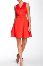 Vince Camuto Dress,  Orange Color, size 6, pre-owned 