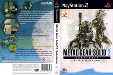 Metal Gear Solid 2 Substance PS2 Game Case Box Cover Work Only No Game 