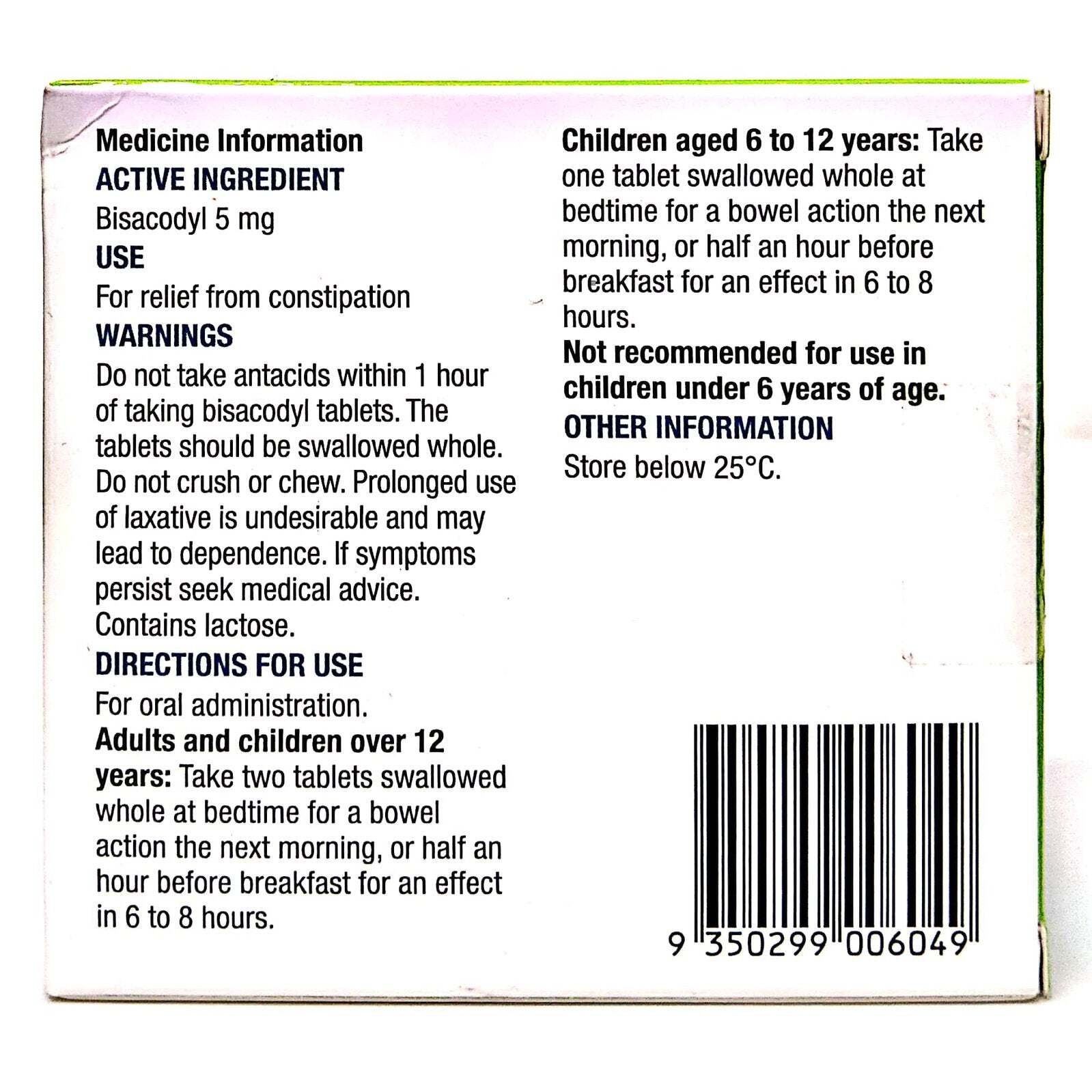 Chemists’ Own Bisacodyl Laxative 200 Tablets (Generic of DULCOLAX) eBay