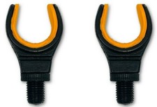 2 Lidsters Carp Fishing Orange U Rest Butt Pod Rod Rests Foam Grip Light Weight