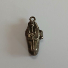 VINTAGE MOVABLE STERLING SILVER ANCIENT EGYPTIAN SARCOPHAGUS CHARM