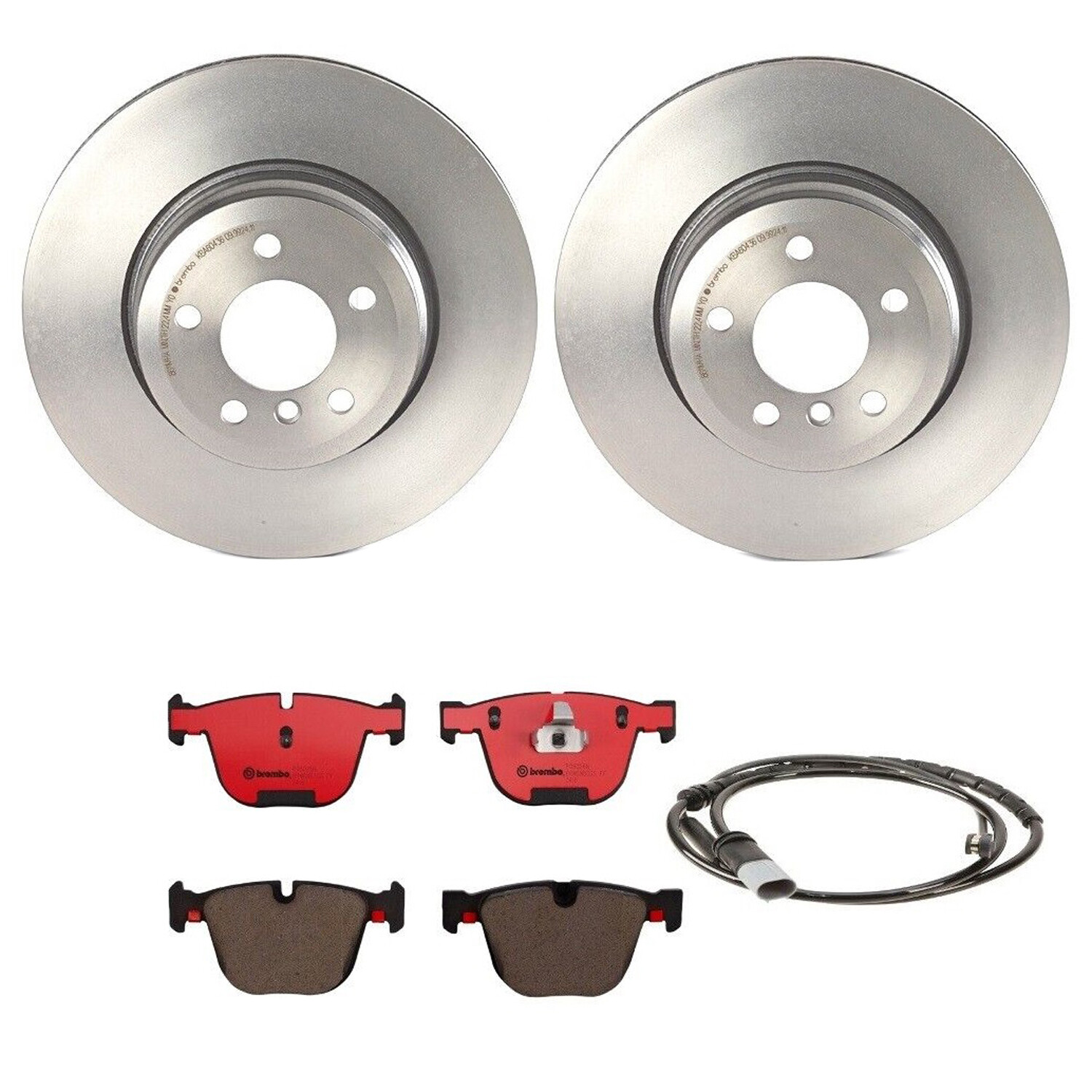 Brembo Rear Brake Kit Disc Rotors Ceramic Pads with Sensor for BMW E70