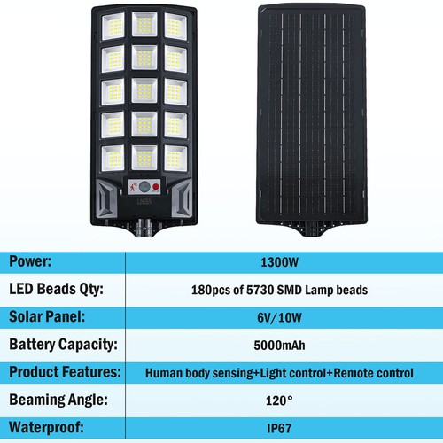 1680 LED Solar PIR Motion Sensor Street Wall Light Security Outdoor Garden Lamp - Picture 121 of 152