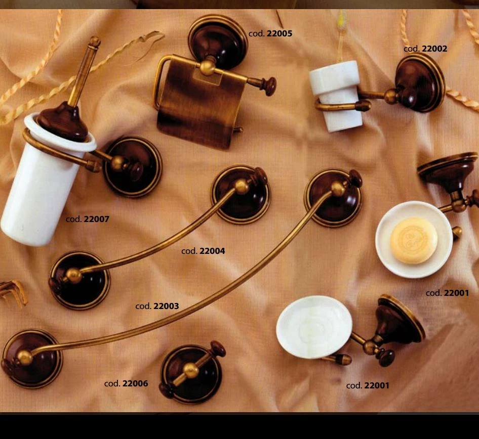 Set Accessori Bagno 4 Pezzi Formosa – Bronzo Scuro – Portasciugamani 61 Cm, Anello, Porta Carta, Gancio